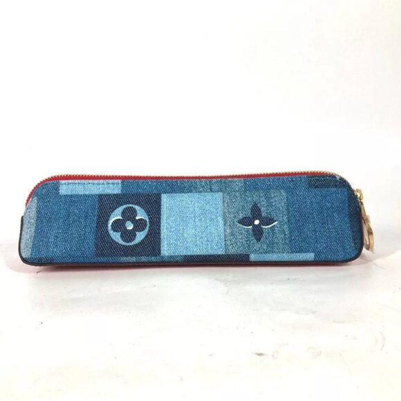 LOUIS VUITTON GI0444 MonogramDenim Trousse Elizabeth pencil case Unused - Picture 2 of 16